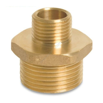 Nypel redukcyjny 1/2"x1/4" GZxGZ  mosiężny